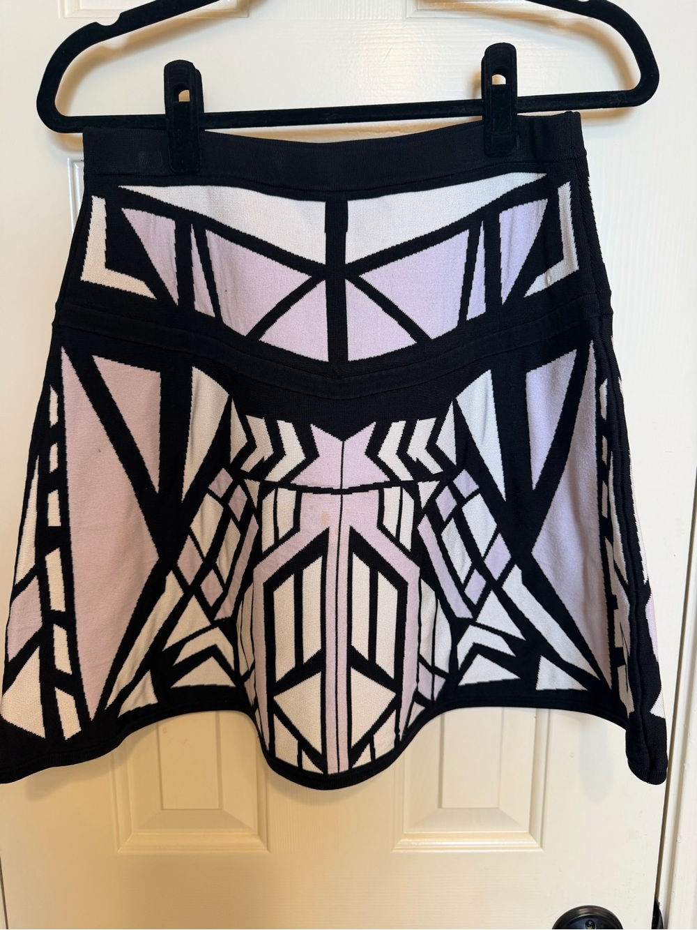 Parker Black & Lavender Geometric Circle Skirt
